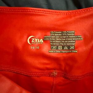 ZYIA Active Women's Red Leggings